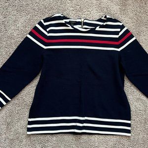 Talbots Striped Shirt with Back Zipper